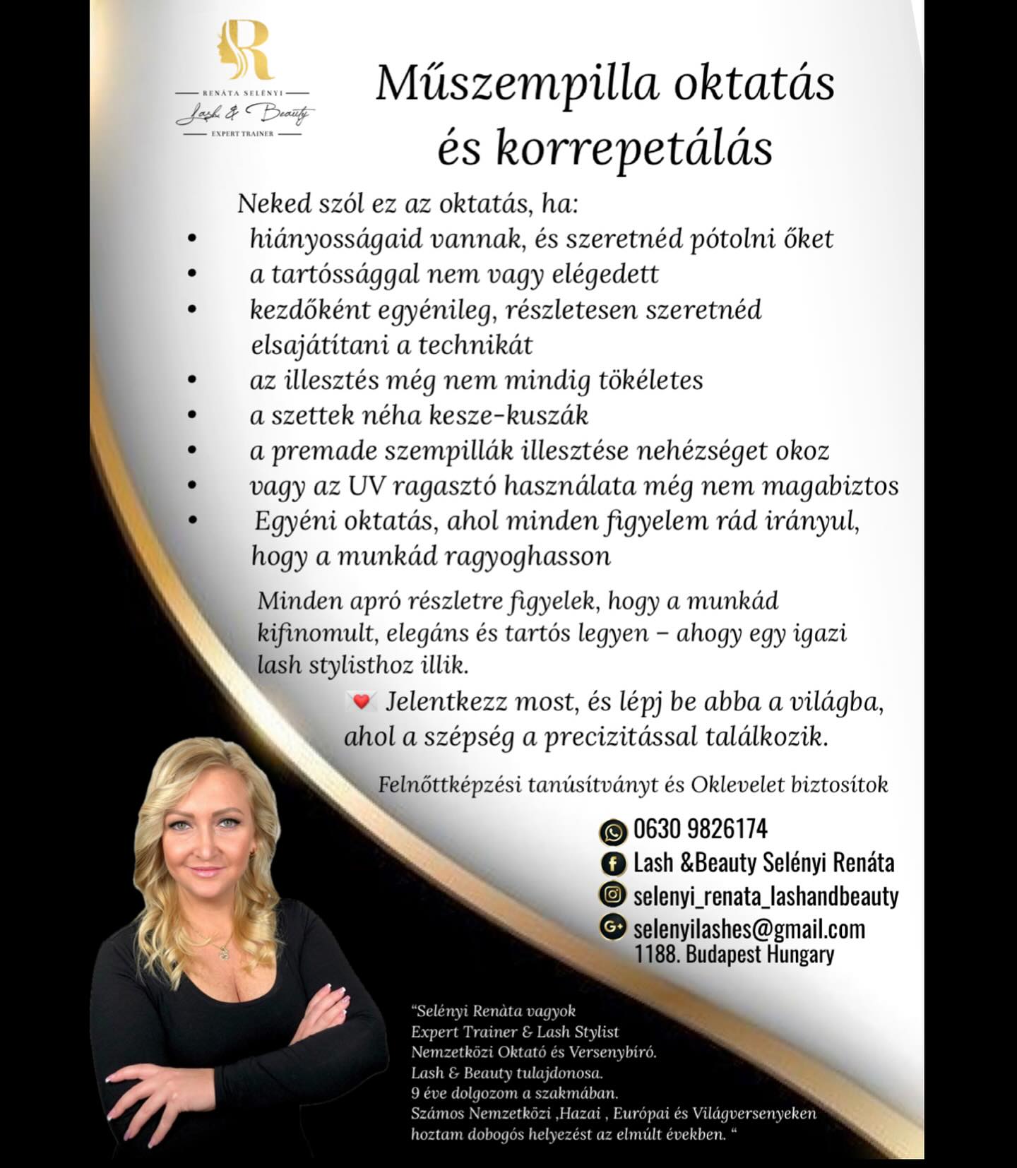 Szempilla oktatás tanfolyam